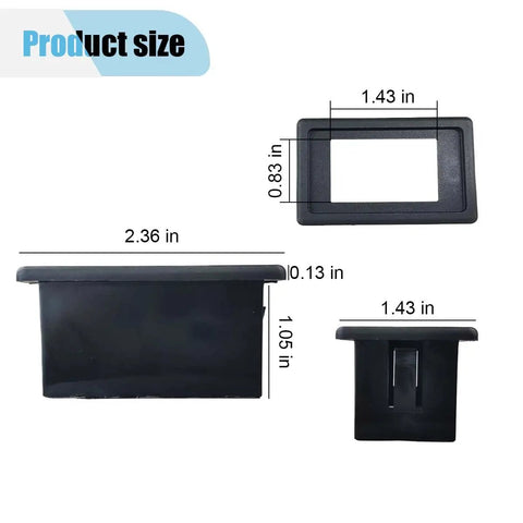 Dimensions of 2 Pack Rocker Switch Panel Mounting Brackets 1 Slot Housing Kit For Boats And Vehicles ABS Plastic Waterproof Mount Box