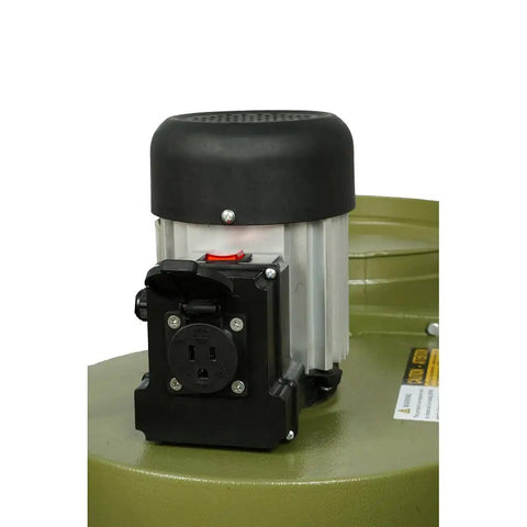 Close-up of motor unit on Smart Dust Collector With 1HP 7Amp Motor, Quiet Air Filtration Vacuum