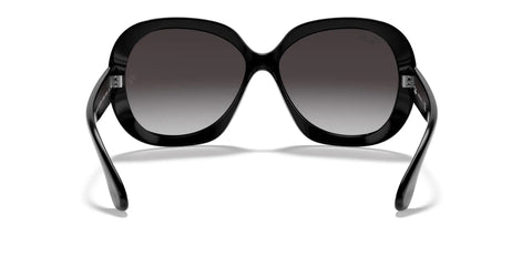 Women's RB4098 Jackie Ohh II Butterfly Sunglasses Black to Light Grey Gradient Lenses 60mm Frame Medium Fit Polarized UV Protection