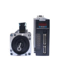 Super Cool 120V Single Phase Permanent Magnet Servo Motor With Driver Combo For Industrial Control At 3K RPM High Power 1.8kw And 30a Current Rating Perfect For Heavy Duty Machines - front view with motor and driver
