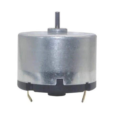 Heavy Duty 520 Motor DC Water Pump With Brushed Gear Design For 6V 12V Or 24V Power Supply exhibiting a metallic finish.