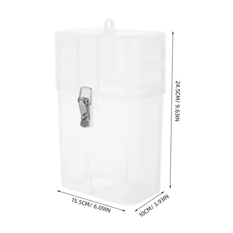 Tough As Nails Weatherproof Socket Box For E Bike Charger Shield durable plastic housing with dimensions shown, ideal for outdoor use.