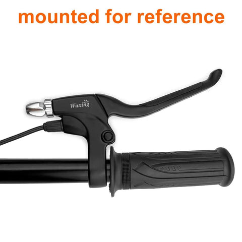 Beefed Up Brake Lever Set for Electric Bikes and Scooters, Melt Forged Aluminum Alloy Levers mounted on handlebar