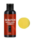 Scratch Remover Cream For Phone Screens And Glasses With Sponge 30g Quick Fix Kit, black and red bottle with yellow sponge