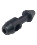 Close-up of black plastic wishbone accessory for speargun bands, part of 4 Pack Black Spearfishing Wishbone Accessories For Speargun