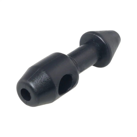Close-up of black plastic wishbone accessory for speargun bands, part of 4 Pack Black Spearfishing Wishbone Accessories For Speargun