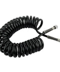 Kickass Flexible PU Coil Hose Built For Pro Airbrush Sessions With No Sweat Leak Resistant Connectors And Secure Clamps For Super Smooth Air Flow On Cool Jobs Without Drips Keeping Gear In Prime Daily black 3m coil hose with metal fittings