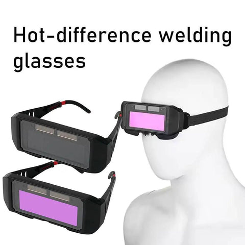 Badass Auto Darkening Welding Goggles with Instant Arc Sensing for Pro Level Eye Protection and Heavy Duty Spark Shielding on display.