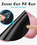 Close-up of Pink Gel Wrist Rest Mouse Pad For Desk And Gaming, Ergonomic Comfort With Non Slip Silicone Surface And Rubber Base