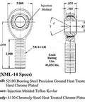 Premium Heavy Duty 4 Link Rod End Kit With Seven Eighth Inch Bore and Thread Right Left Hand Setup built tough with chromoly steel.