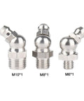10 Pcs M6x1 45 Degree Grease Fittings Kit Stainless Steel Heavy Duty Replacement For Broken Fittings In Machinery And Cars