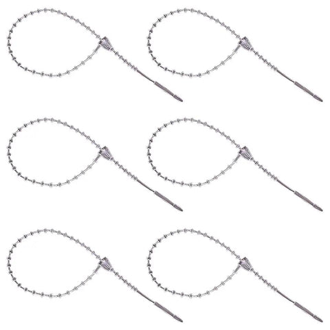 Heavy Hitter Nylon Beaded Cable Ties For Fire Extinguisher Inspection Tags 5000 Pack, shown from multiple angles in a looped design.