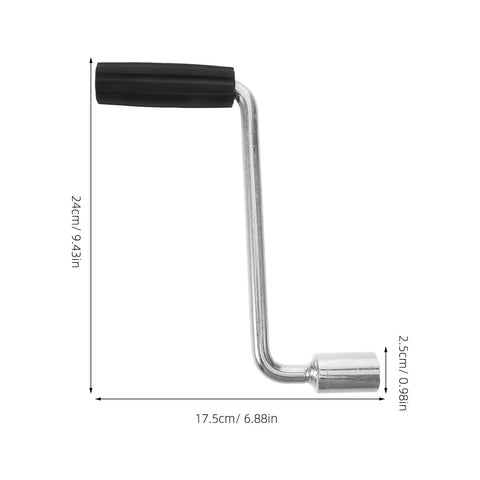 Camper Crank Handle Replacement For RV Trailer Jack Sockets Hand Crank Rocker shown with dimensions 9.43 x 6.88 x 0.98 inches