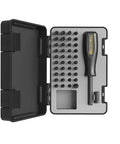 Pro Spec 43 Piece Gunsmithing Screwdriver Set With Grip Tight Handles and Built Tough S2 Steel bits in storage case.