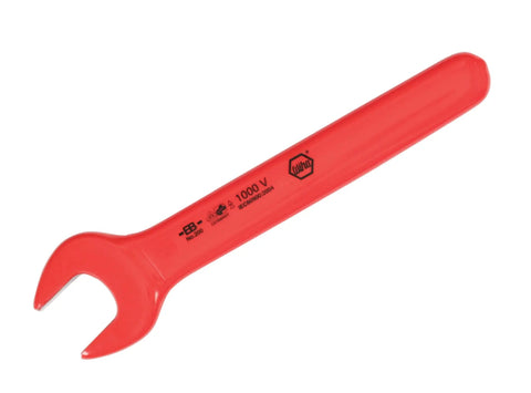 7/16 Insulated Open End Wrench With Slick High Visibility Red Coating delivering 1000 Volt safety for electricians.