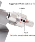 Close-up of adjustable section of Durable Stainless Steel Magnetic Fletching Jig Kit For Arrows With Quick Clamp Easy Setup.