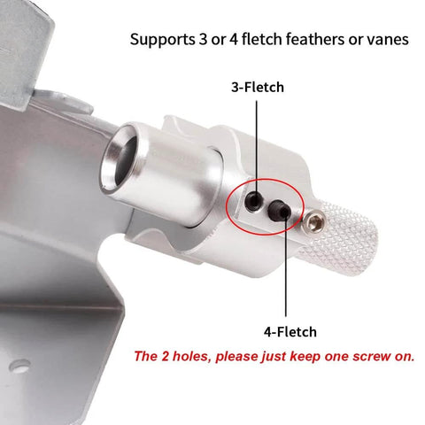 Close-up of adjustable section of Durable Stainless Steel Magnetic Fletching Jig Kit For Arrows With Quick Clamp Easy Setup.