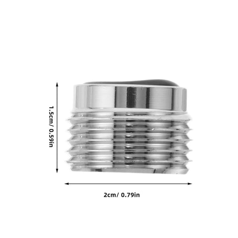 Side view of compact DIN to Yoke Valve Adapter for Scuba Tanks, 230 bar capacity, showing dimensions. High Accuracy Anti Leak Design.
