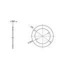 Diagram showing dimensions for Pack Of Six Slick Anti Lock Spindle Washers tailored for 1-1/4 inch woodlathe threads.