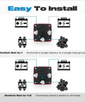 Diagram showing Heavy Duty 300A Battery Disconnect Switch 4 Position 1 Both 2 Off With Knob connected to dual battery system