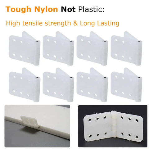 60 Pieces Pinned Nylon Hinges Loose Leaf For RC Planes And Model Planes Control Surface Hinges Kit 3 Sizes Durable Pro Grade