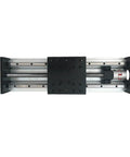Beefed-Up Linear Rail Kit for 3D Printers and CNC Machines GX150 SFU2005 300mm Linear Guide Rail No Motor Plus Coupling for 80ST and 90ST, front view with lead screw and carriage