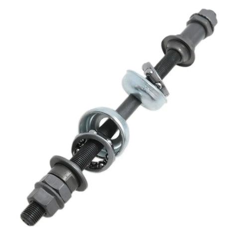 Ultra Lightweight 190mm Quick Release Bicycle Hub Axle Kit With Ball Bearing Retainer And Conical Locknut Washer Set Black