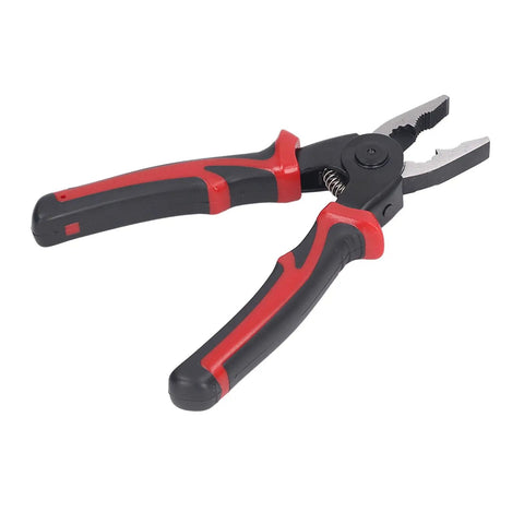 5 In 1 Wire Stripper And Handy Multifunction Pliers Set with red and black handles for electricians and DIY pros