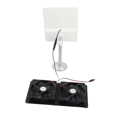 20W Solar Powered Exhaust Fan Kit With Easy Install Bracket For Chicken Coops, Greenhouses, Sheds And Pet Houses, Dual Fan System For Fast Hot Air And Odor Removal Using Direct Sunlight