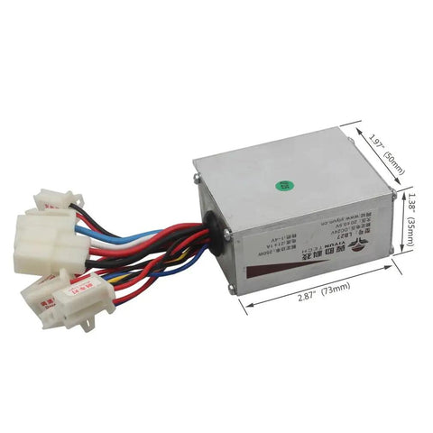 24V 250W Brush DC Motor Speed Controller For Electric Scooters E Bikes Bicycles And Tricycles With Throttle 1 To 4V 20V Under Voltage Protection Matches Brushed Motors Easy Install White metal box controller with wiring and 73mm x 35mm size