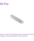 50 Pack M4 x 20mm Fully Threaded Stainless Steel Rods With Right Hand Threads For Motors And Machine Tools Ideal For DIY Projects, single rod
