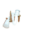 100 Sets Self Drilling Drywall Anchors With Tapping Screws Kit Easy Install Heavy Duty Wall Mount Fasteners With Yellow Zinc Finish Rust Resistant Carbon Steel No Pre Drill Needed Keeps Shelves TVs And Decor Solid As A Rock. 10x33mm anchors and screws