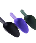 Three Pack Plastic Garden Shovels Set Hand Trowels For Planting Digging Transplanting And Grab And Go All Purpose Use In Soil Beach Sand And Pet Food Scoops Lightweight Durable Garden Tools