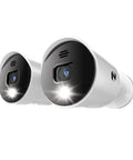 Two 1080p HD Indoor Outdoor Spotlight Cameras Wired Add On With Preset Voice Alerts And Built In Siren For DVR Systems Weather Proof Night Vision