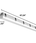 No Frills 4Ft Led Vapor Tight Light Pumping Hard 7500 Peak Lumens For Real Garage Grind, dimensions 47.24" x 4.33" x 3.54".
