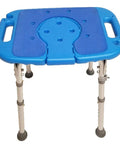 Deluxe Bariatric Shower Bench With 600lb Capacity, Padded XL Seat, Non Slip Surface, Commode Cutout With Insert, adjustable stool