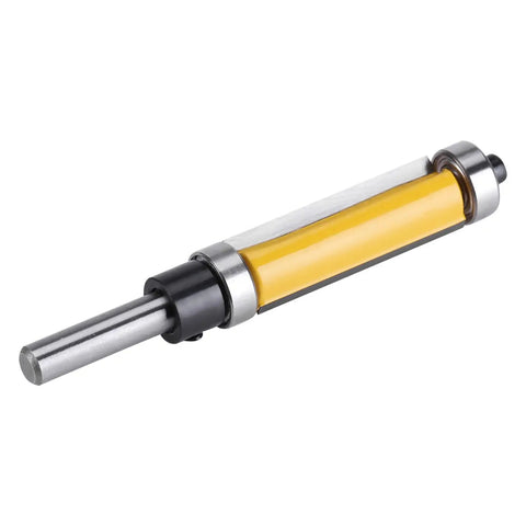 Kick Your Woodworking Game Up A Notch With This Sweet 1-1/2 Inch Flush Trim Router Bit, featuring yellow coating and carbide tip.