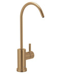 Modern High-Arc Beverage Faucet with One Handle by Moen in bronzed gold finish, featuring a sleek design and high arc spout.
