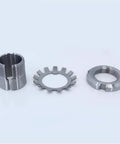 Pro Grade Adapter Sleeve H208 Size With Withdrawal and Lock Nuts for Bearing Accessories, 52100 Chrome Steel
