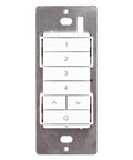 Smart Battery-Powered Multi-Room Scene Keypad For Home Lighting, White, Bluetooth Enabled, Easy Setup With Mobile App, Control Up To Four Lights Or Groups