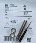 Capacitive Proximity Switch Sensor KF5001 with setup tools and installation parts in packaging, ideal for industrial automation.