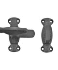 2 Inch Black Wrought Iron Door Latch Lock Antique Style Slide Latch For Cabinets Windows Or Cupboards Rust Resistant