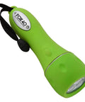 Green compact flashlight from Boat Essentials Safety Kit With Waterproof Bailer Bucket All In One Personal Watercraft Emergency Gear