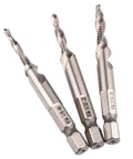 Six Piece 1/4 Inch Hex Shank Drill And Tap Bit Set With HSS 4341 Performance Deburr Countersink For Wood Aluminum Iron And More 1/8 Inch To 3/8 Inch Kit Pro Grade
