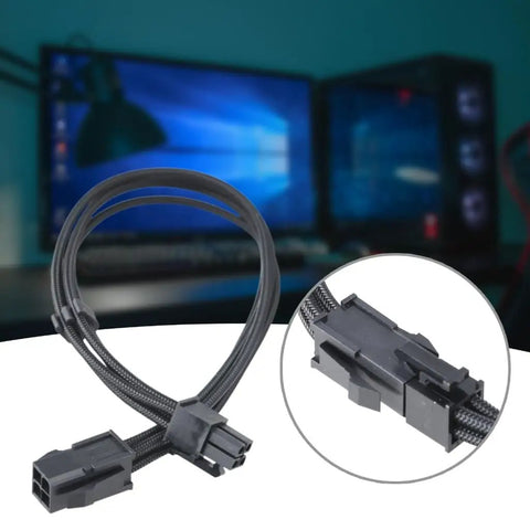Hella Tough 4 Pin Extension Cable Male To Female 30Cm Nylon Braided Wire for stable gaming builds with snug fittings.