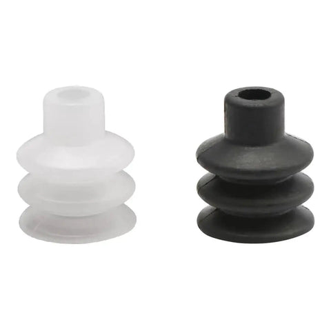 Industrial PcG Series Pneumatic Robot Manipulator Rubber Suction Cup Chuck Accessories, white and black rubber suction cups for factory automation.