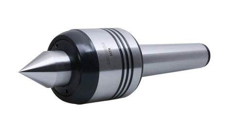 MT4 Precision Medium Duty Live Center, 8.35 In Overall Length, 0.0003 In Accuracy, Multi Bearing System, 60 Degree Rotating Spindle