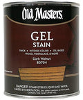 Knockout Dark Walnut Oil Base Gel Stain 16 Pack One Quart Bottles Built Tough For Raw Pine Plywood And Veneers Indoor Outdoor Jobs Super Thick Hug The Grain No Drip Easy Soap Off Finish Is A Real Crowd Pleaser For Weekend Warriors - Dark Walnut Gel Stain Can
