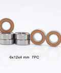 Ball Bearing Kit For Traxxas Nitro Revo 3.0 Monster Truck Sealed Bearings In Orange And Blue Mixed Sizes For Smooth Power Transfer And Lasting Durability An Easy RC Upgrade For Off Road Bashing, 6x12x4mm 7pc sealed bearings
