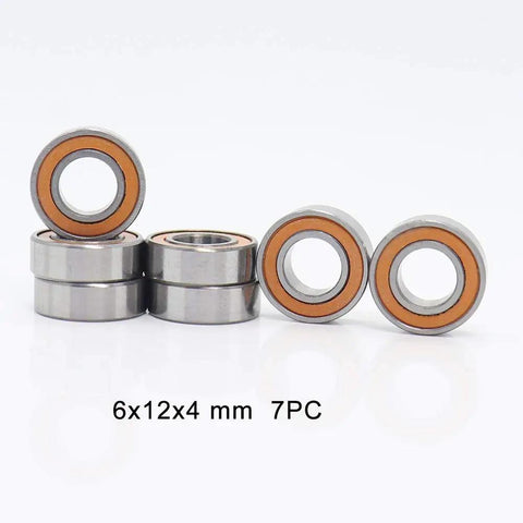 Ball Bearing Kit For Traxxas Nitro Revo 3.0 Monster Truck Sealed Bearings In Orange And Blue Mixed Sizes For Smooth Power Transfer And Lasting Durability An Easy RC Upgrade For Off Road Bashing, 6x12x4mm 7pc sealed bearings